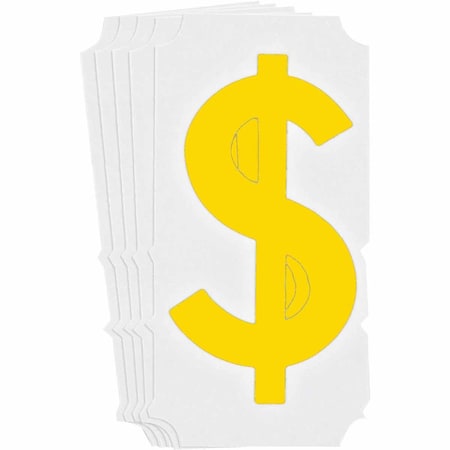 Brady Quik-Align 5110 Series Polyester 3 in Lbl Legend: $ Yellow 10PK 5110P-$
